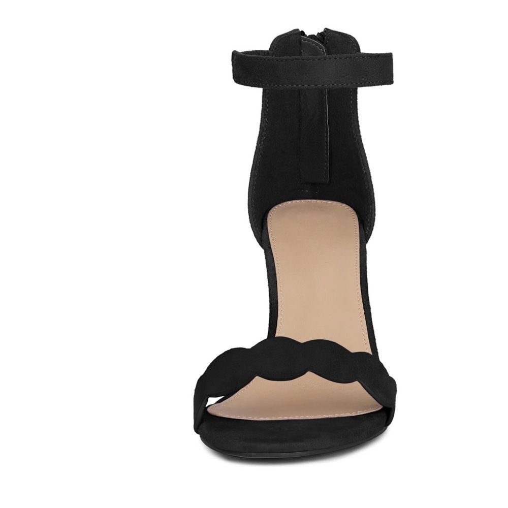 Perphy brand Elegant Black Ankle Strap Heels size 7 - Picture 4 of 4